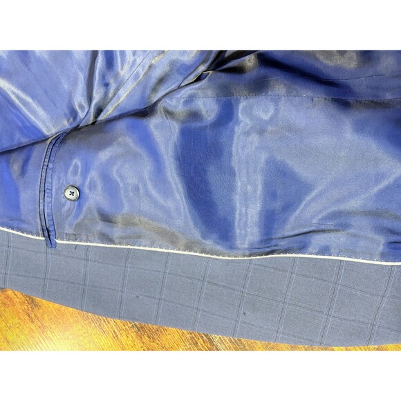 Marc New York Men's Blue Modern-Fit Plaid Blazer Suit Sport Coat Jacket 40S - Picture 8 of 8